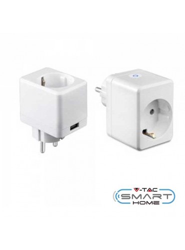 WiFi Μίνι Πρίζα με USB συμβατή με Amazon Alexa & Google Home 8416